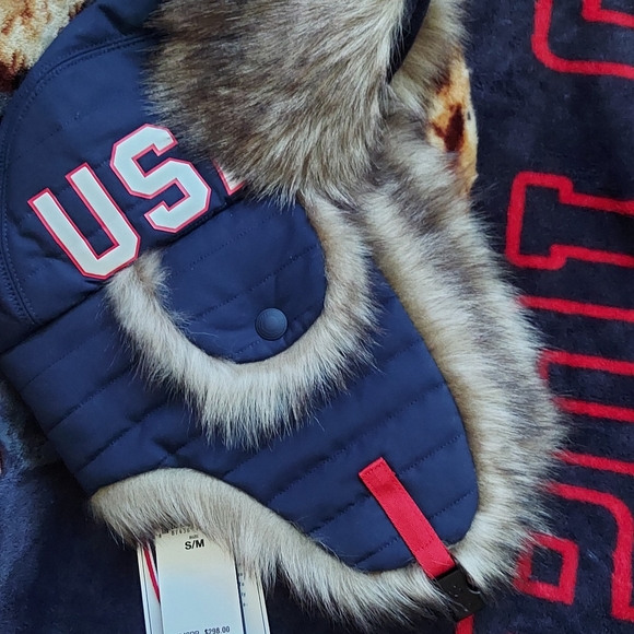 Polo Ralph Lauren 2022 Team USA Beijing Olympics Trapper Hat & Matching Gloves - Picture 12 of 14